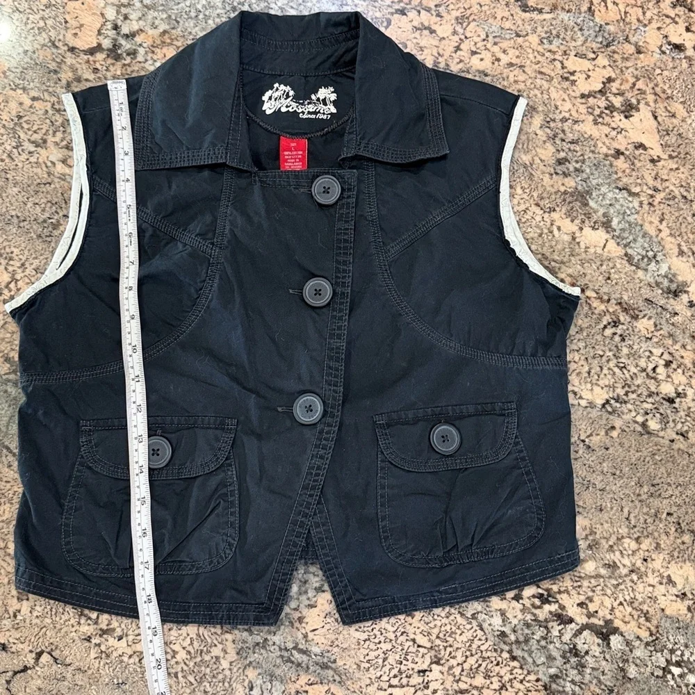 Mossimo Supply Co. Black Button-Up Vest
